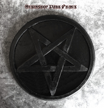 Wandrelief Altarpentakel Pentagramm schwarz